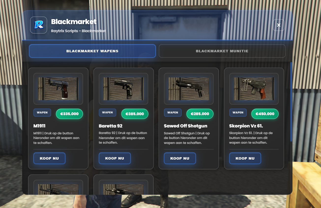 Black Market Interface